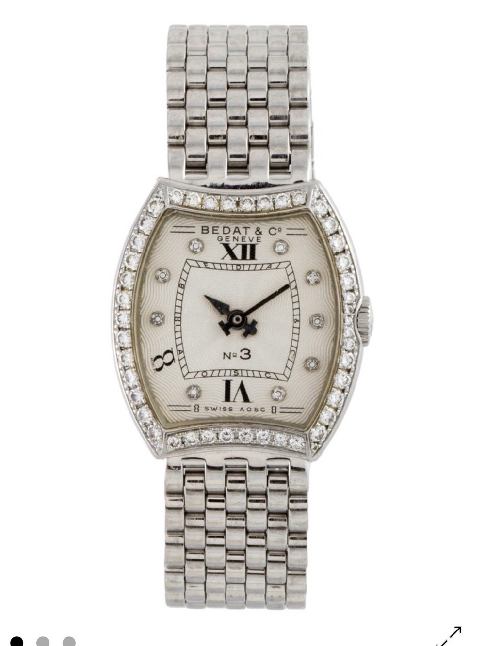 Women's No. 3 Silver Diamond-Accented Bracelet Watch